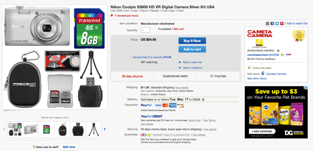 ebay listing